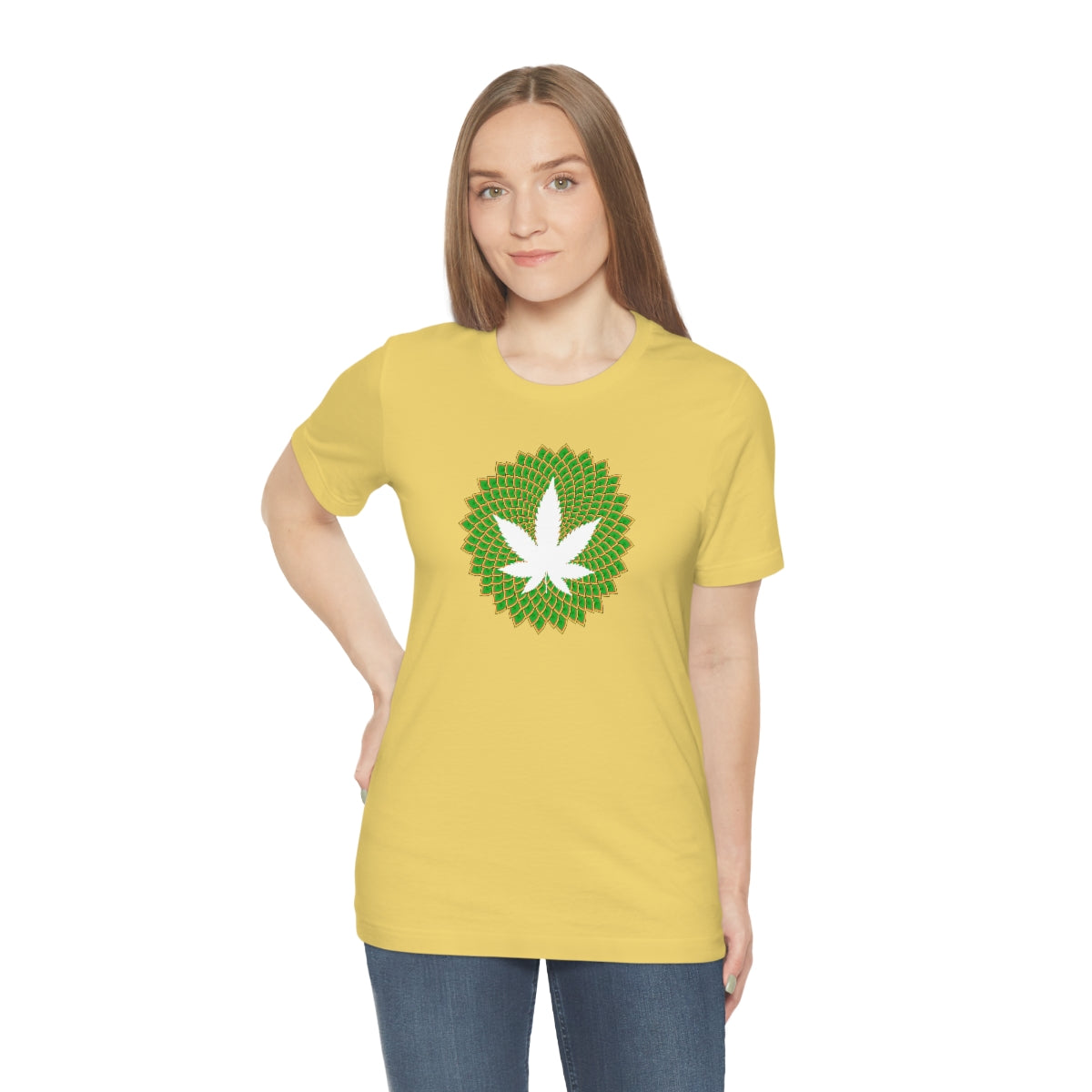 Mandala Leaf Unisex Short Sleeve Tee