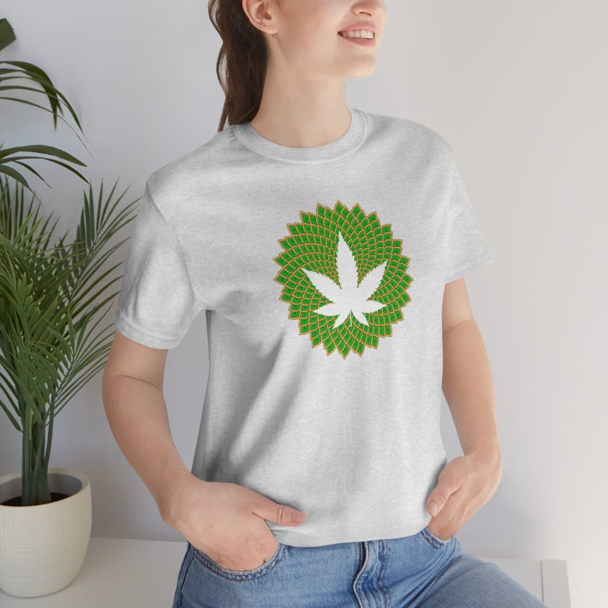 Mandala Leaf Unisex Short Sleeve Tee