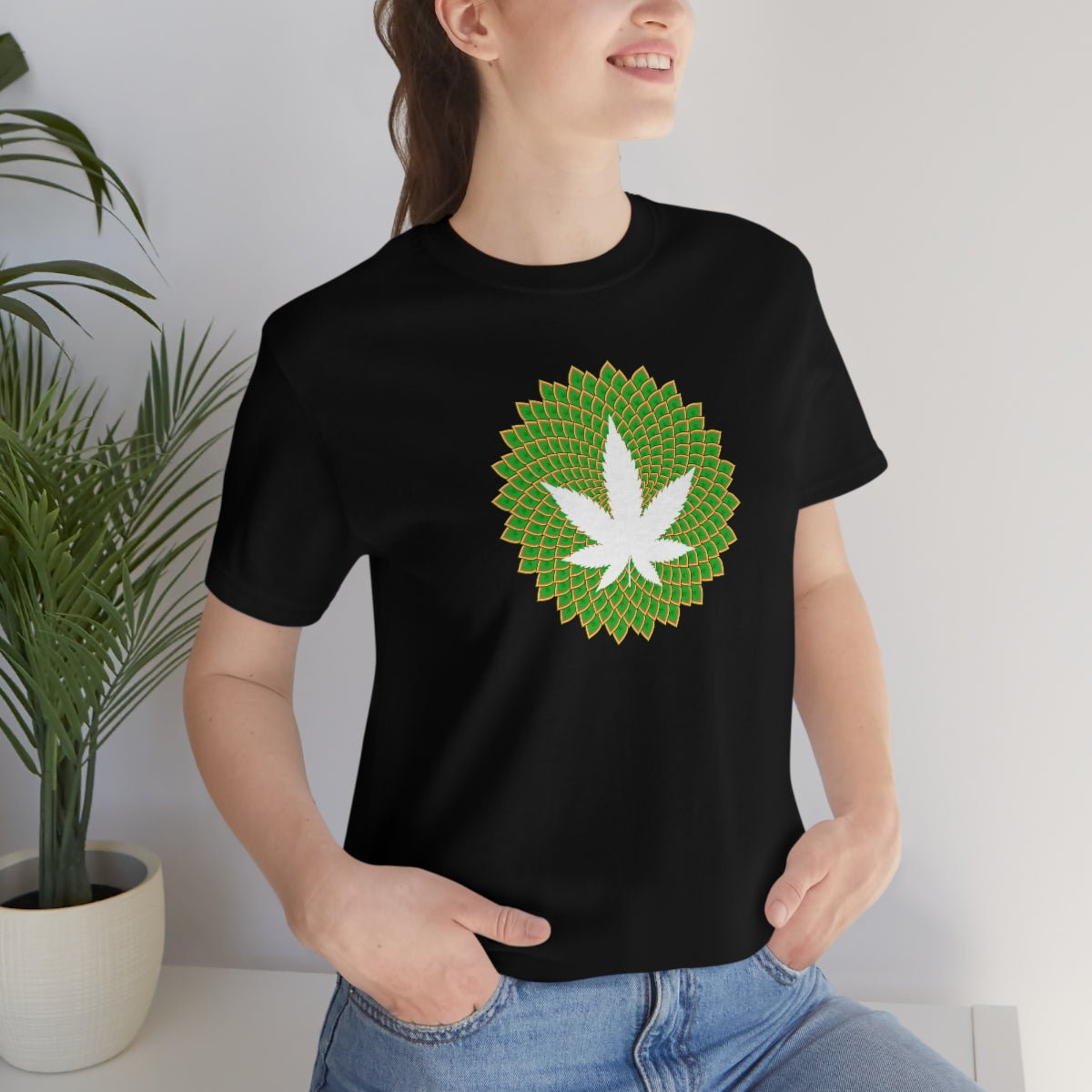 Mandala Leaf Unisex Short Sleeve Tee