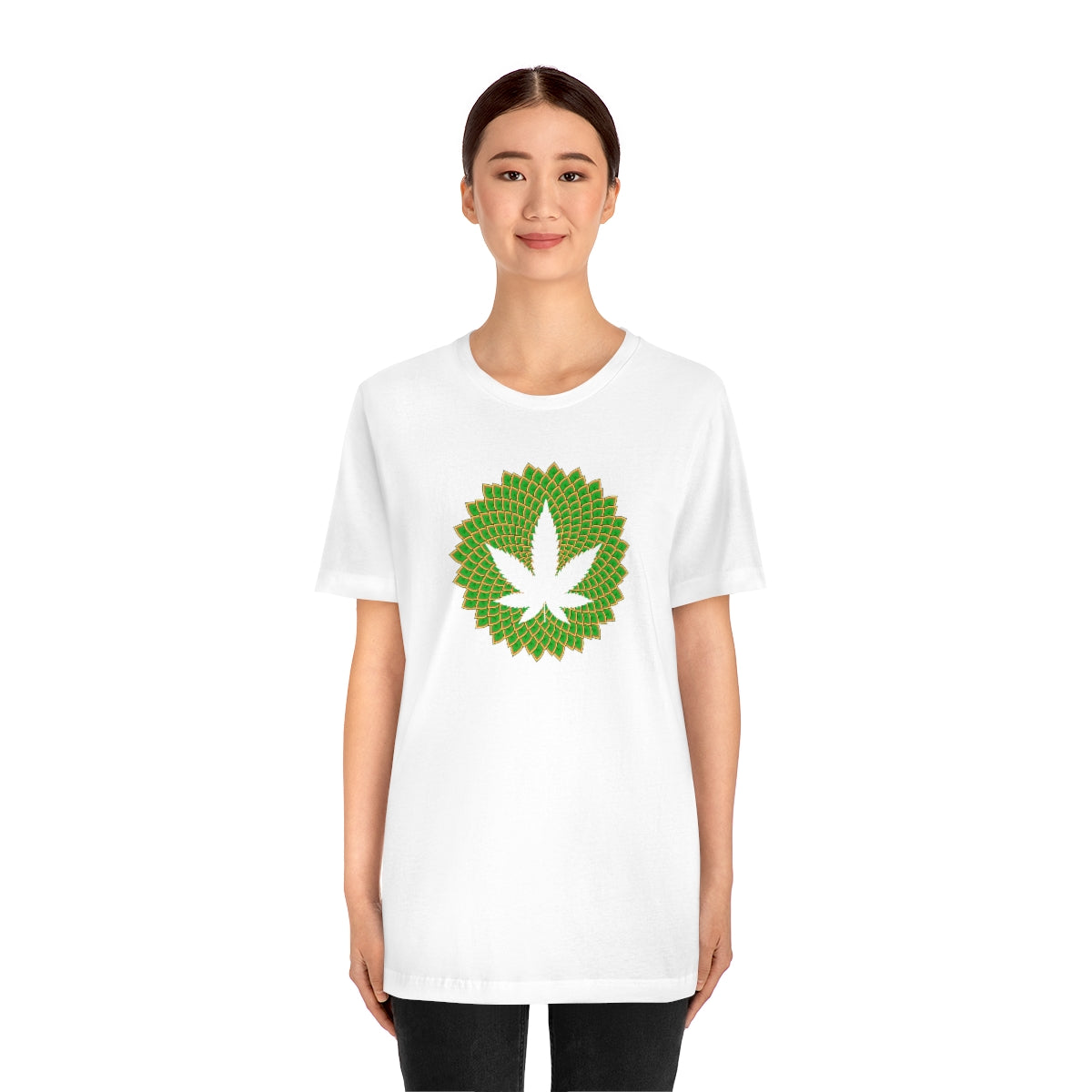 Mandala Leaf Unisex Short Sleeve Tee