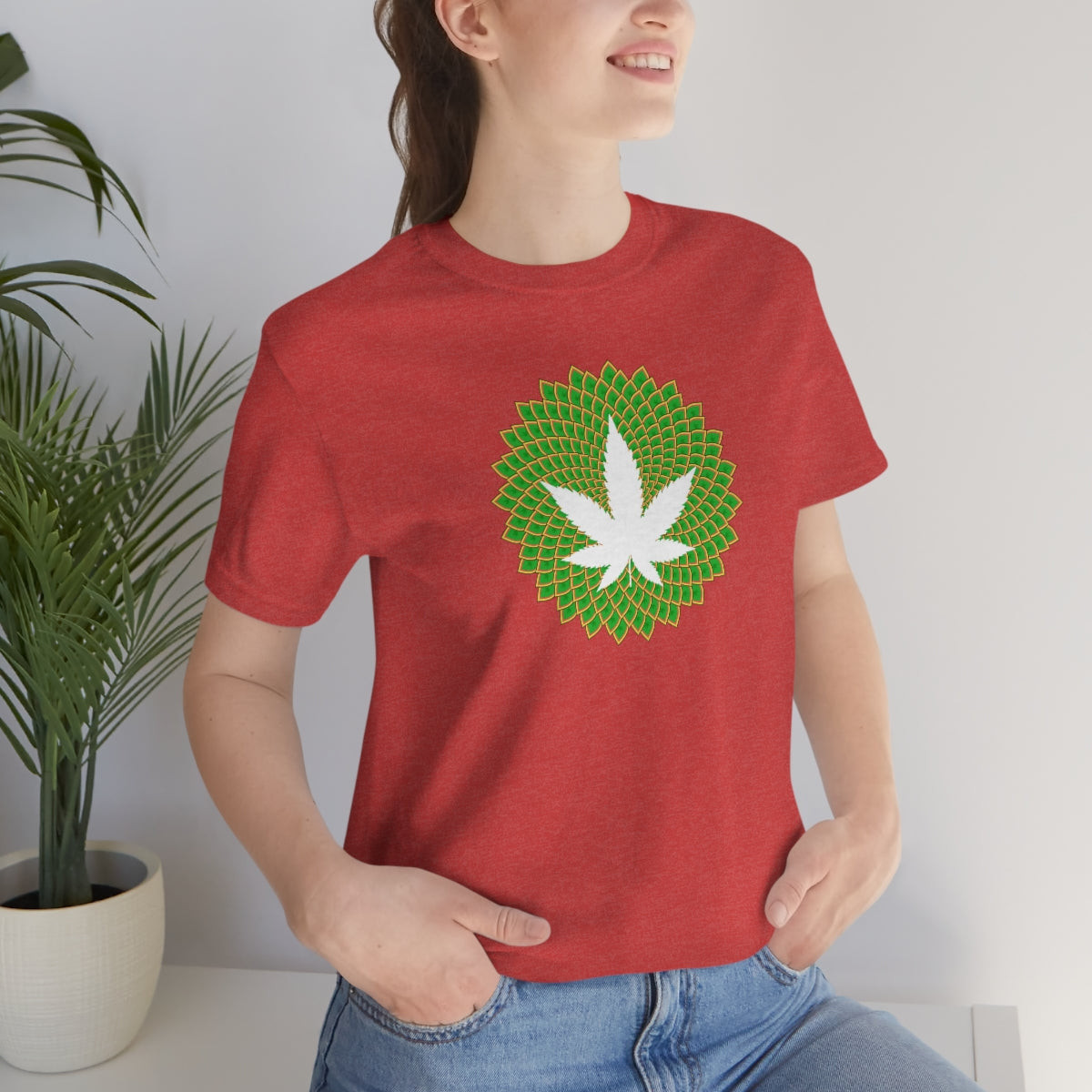 Mandala Leaf Unisex Short Sleeve Tee