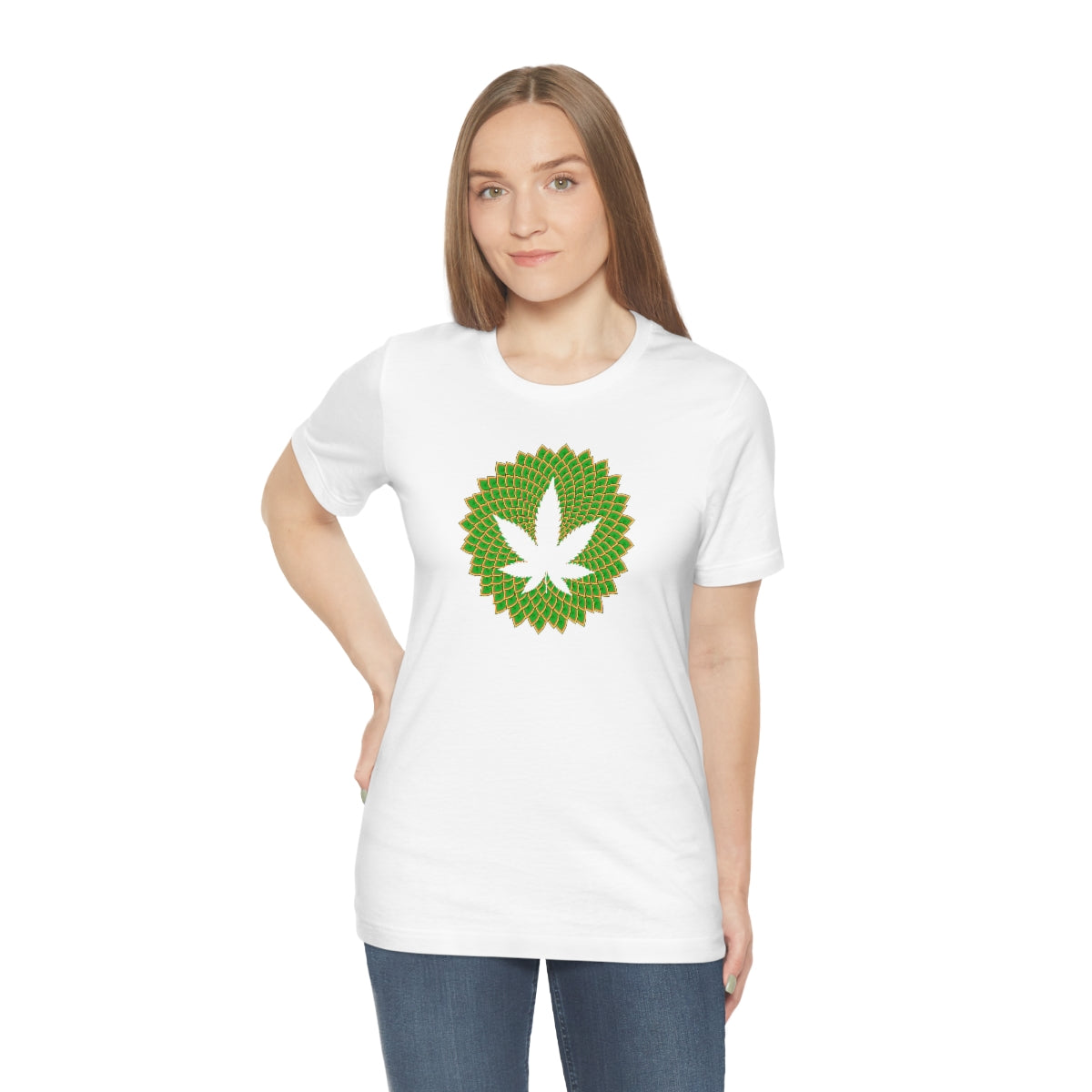 Mandala Leaf Unisex Short Sleeve Tee