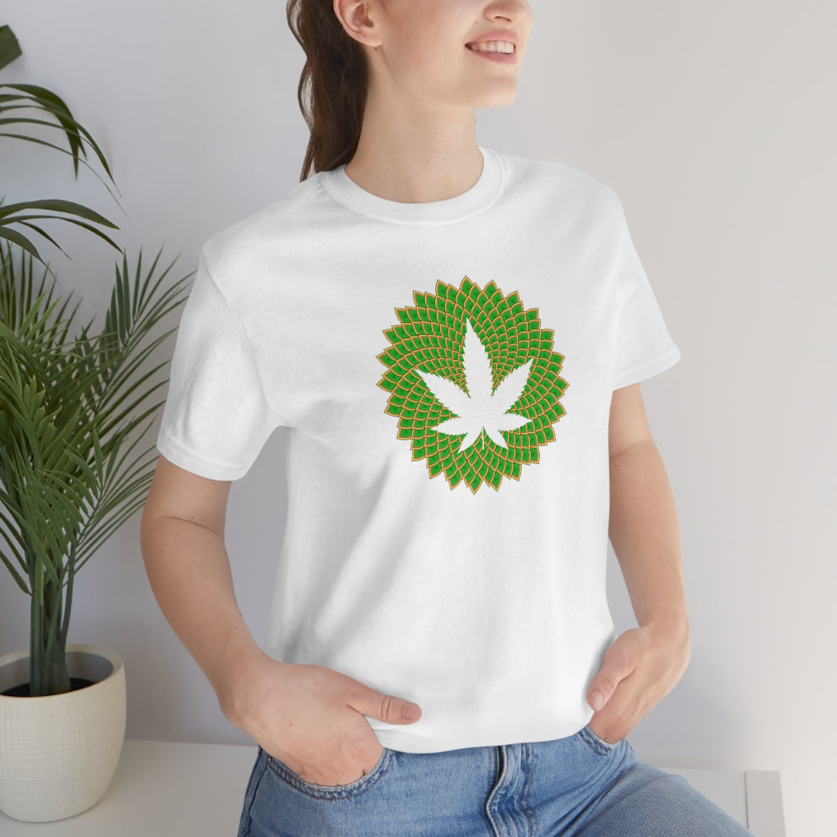 Mandala Leaf Unisex Short Sleeve Tee