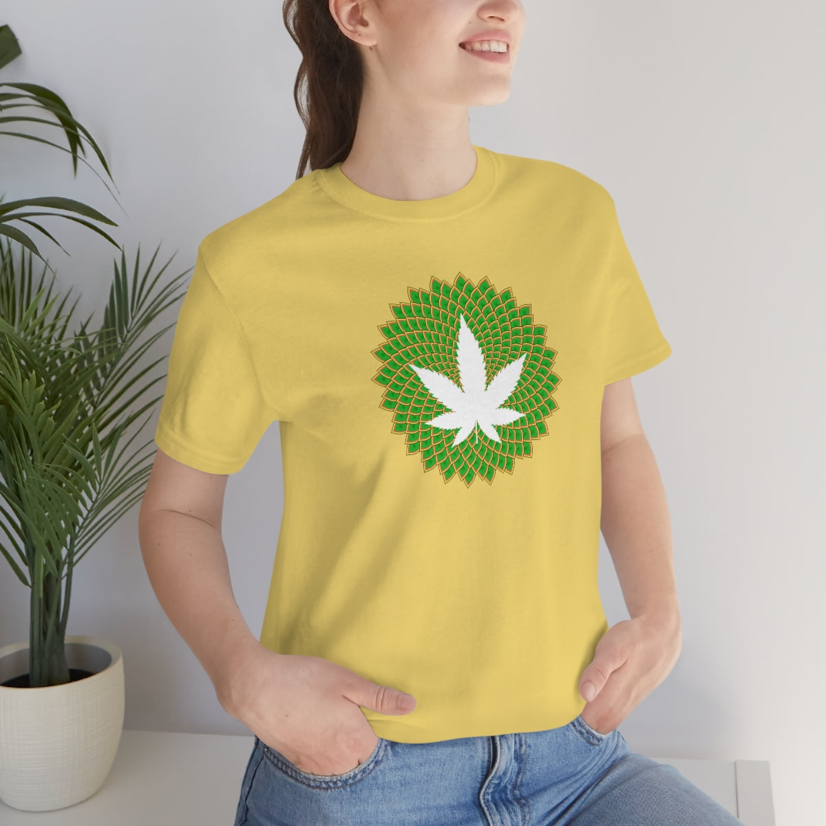 Mandala Leaf Unisex Short Sleeve Tee