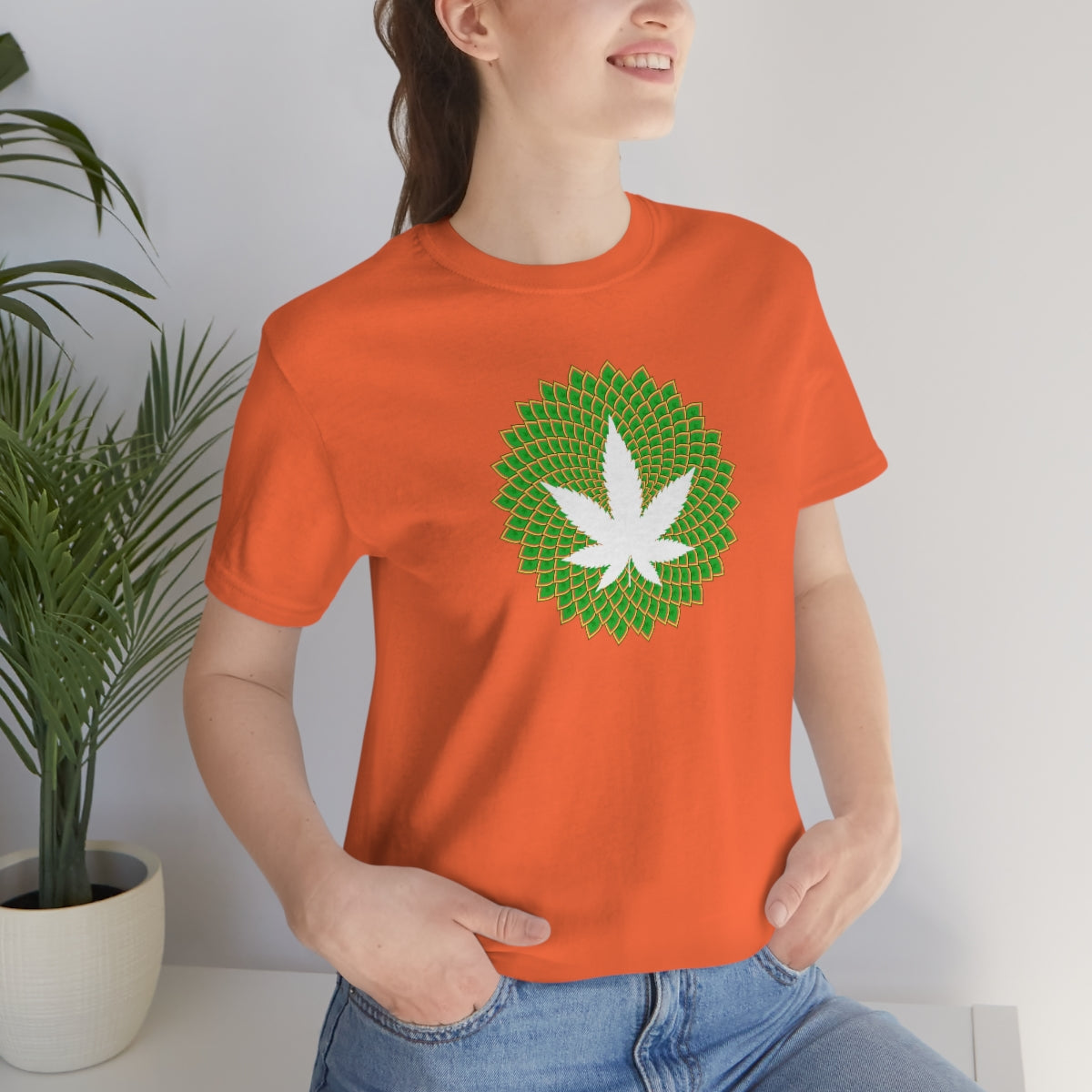 Mandala Leaf Unisex Short Sleeve Tee