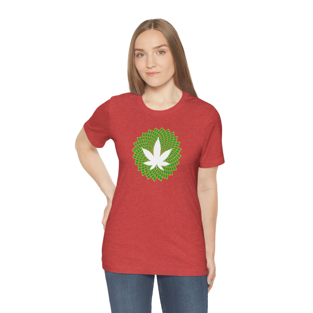 Mandala Leaf Unisex Short Sleeve Tee