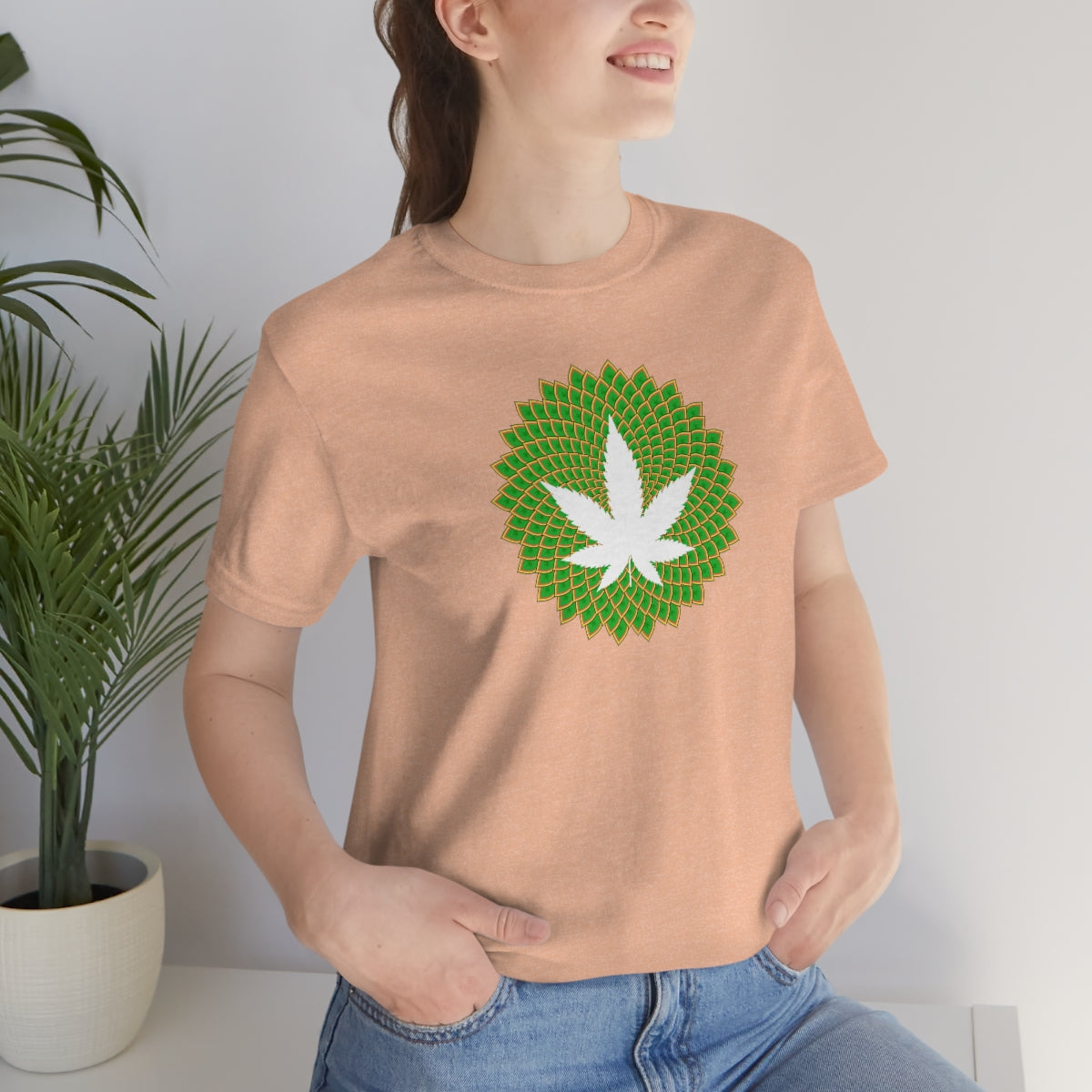 Mandala Leaf Unisex Short Sleeve Tee