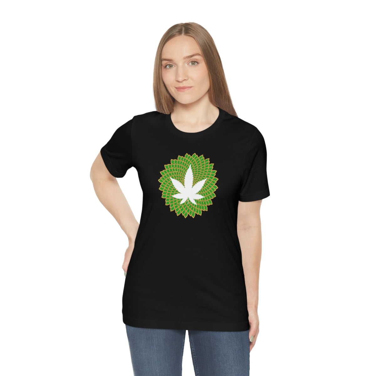 Mandala Leaf Unisex Short Sleeve Tee